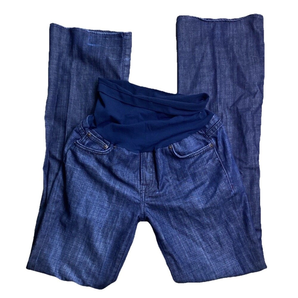 Buffalo David Brit Maternity Secret Fit Belly Bootcut Jeans Size 29 Dark Wash